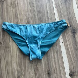 Victorias Secret XXL Teal Blue Reversible Brazilian Bikini Bottom Swim New‎